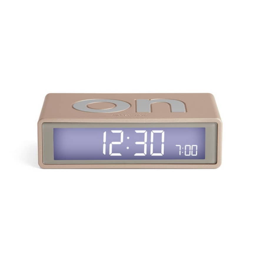 Lexon Flip+ Light Gold Travel Alarm Clock