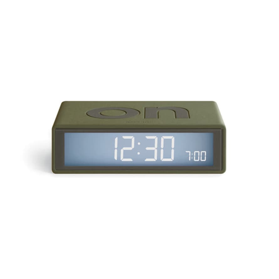 Lexon Flip+ Kakhi Travel Alarm Clock