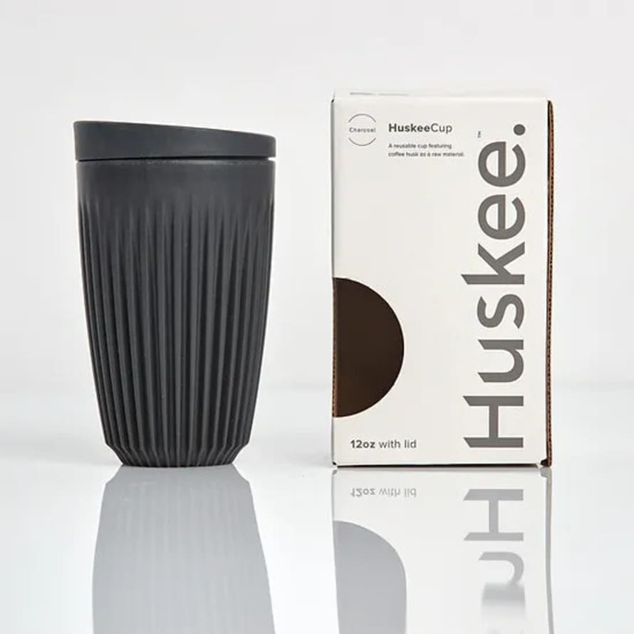 Huskee Reusable Charcoal Cup With Lid - 12oz