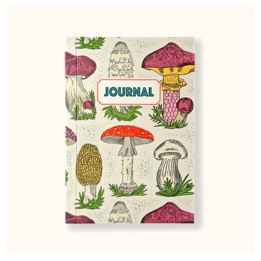 Sukie Stationery Mushroom Journal with Vintage Style Recycled Papers