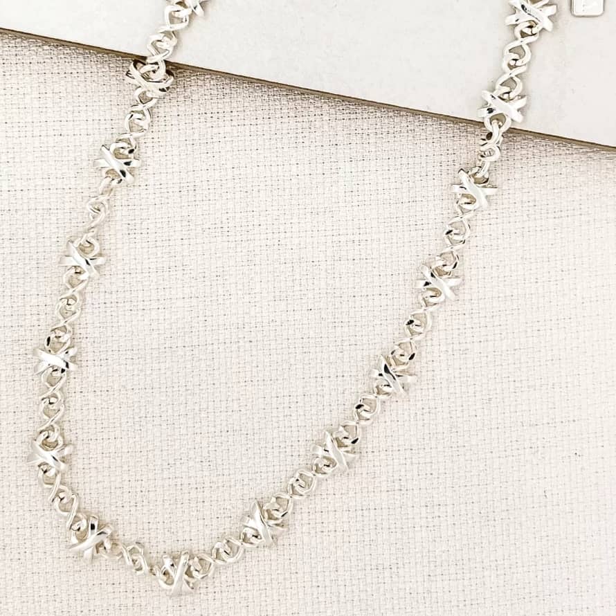 Envy Silver Crosses Chain Necklace