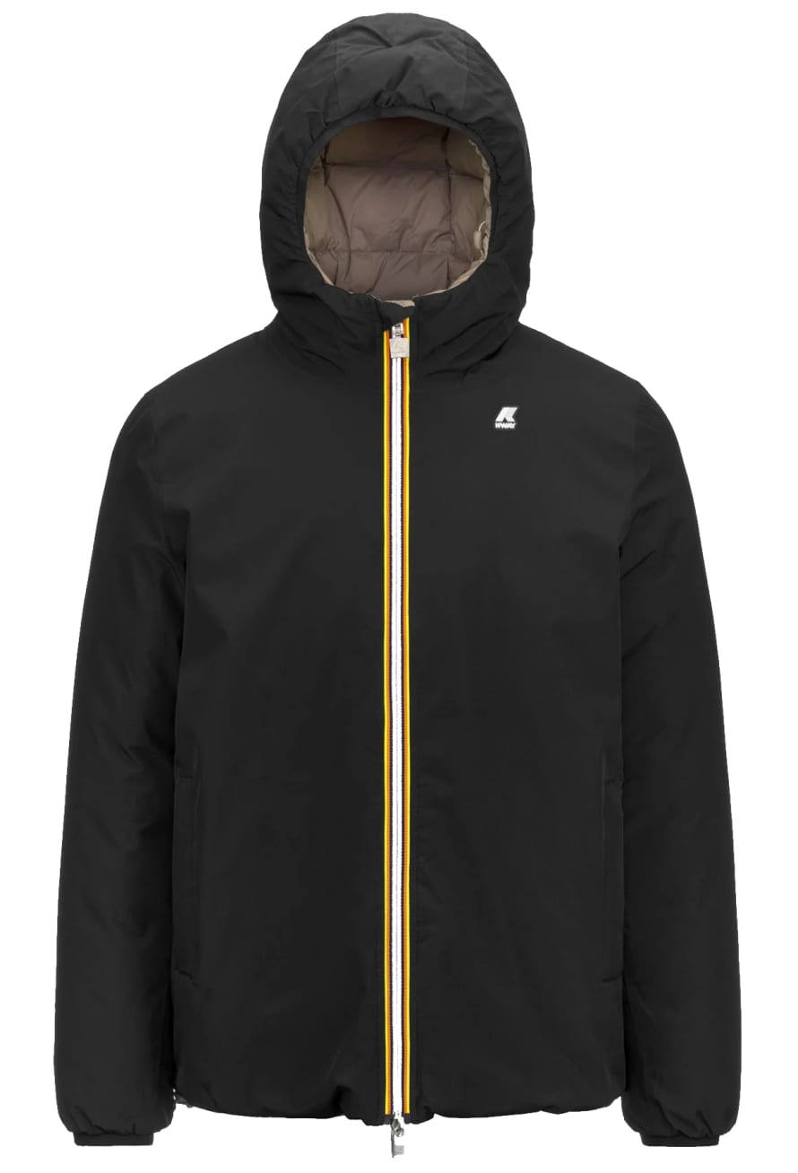 K-WAY Jack St Thermo Reversible Jacket Black and Beige
