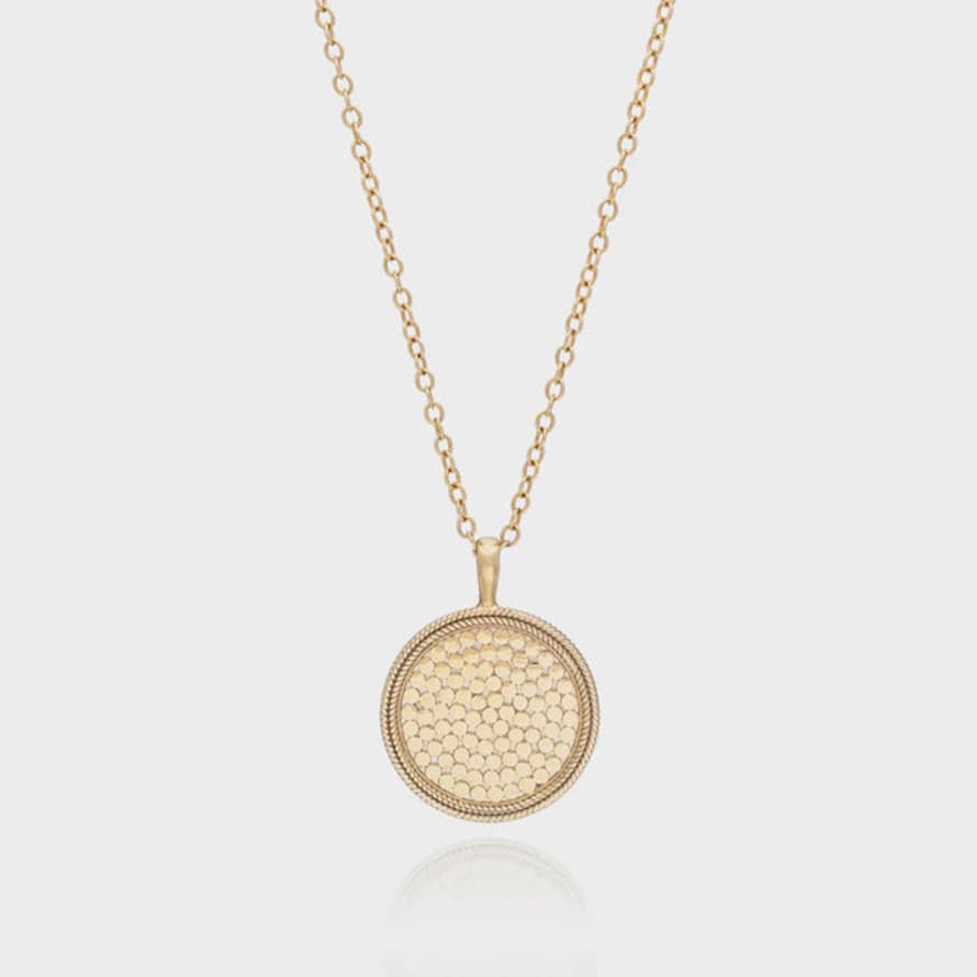 Anna Beck Classic Large Medallion Necklace - Gold