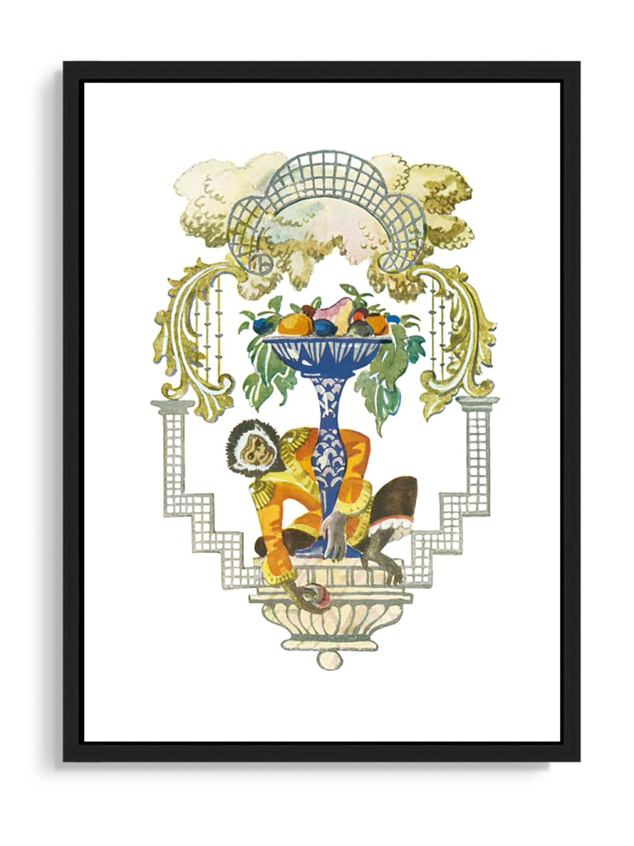 Tartan and Zebra Láminas Decorativas 'Art Deco Oriental' - 70x50cm / Diseño A