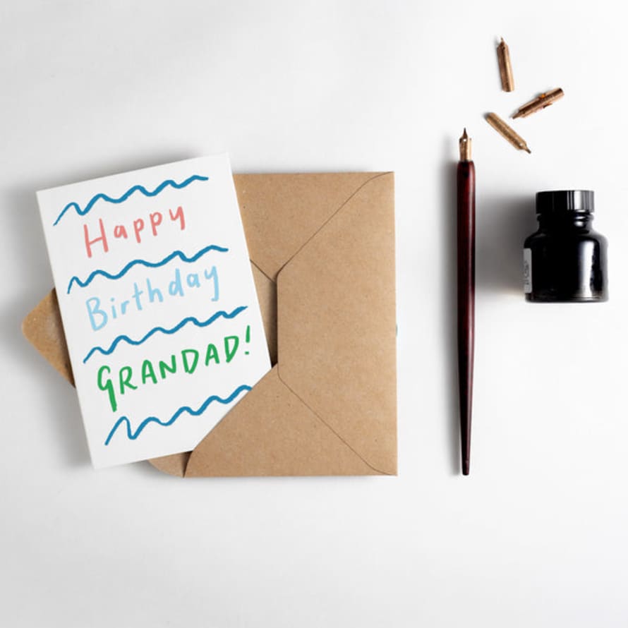 Hunter Paper Co. Happy Birthday Grandad Letterpress Card