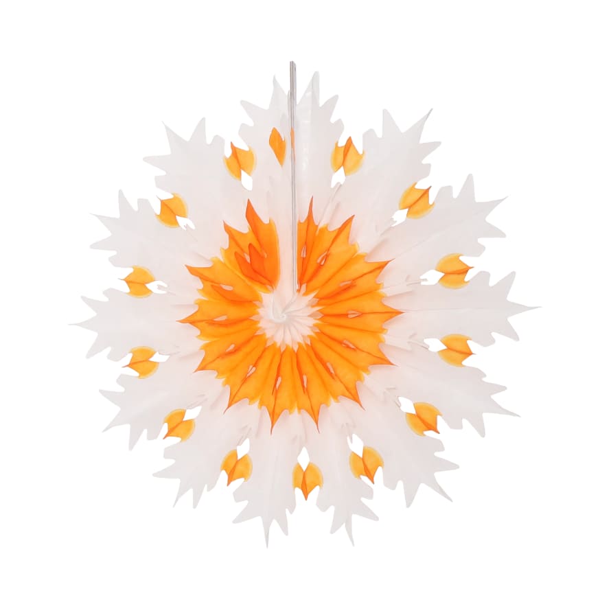 The Conscious Classic Snowflake Fan 45cm - Orange