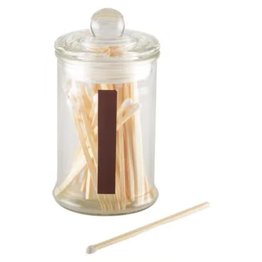 Joca Home Concept Matchstick Set of 40 in Transparent Glass Jar