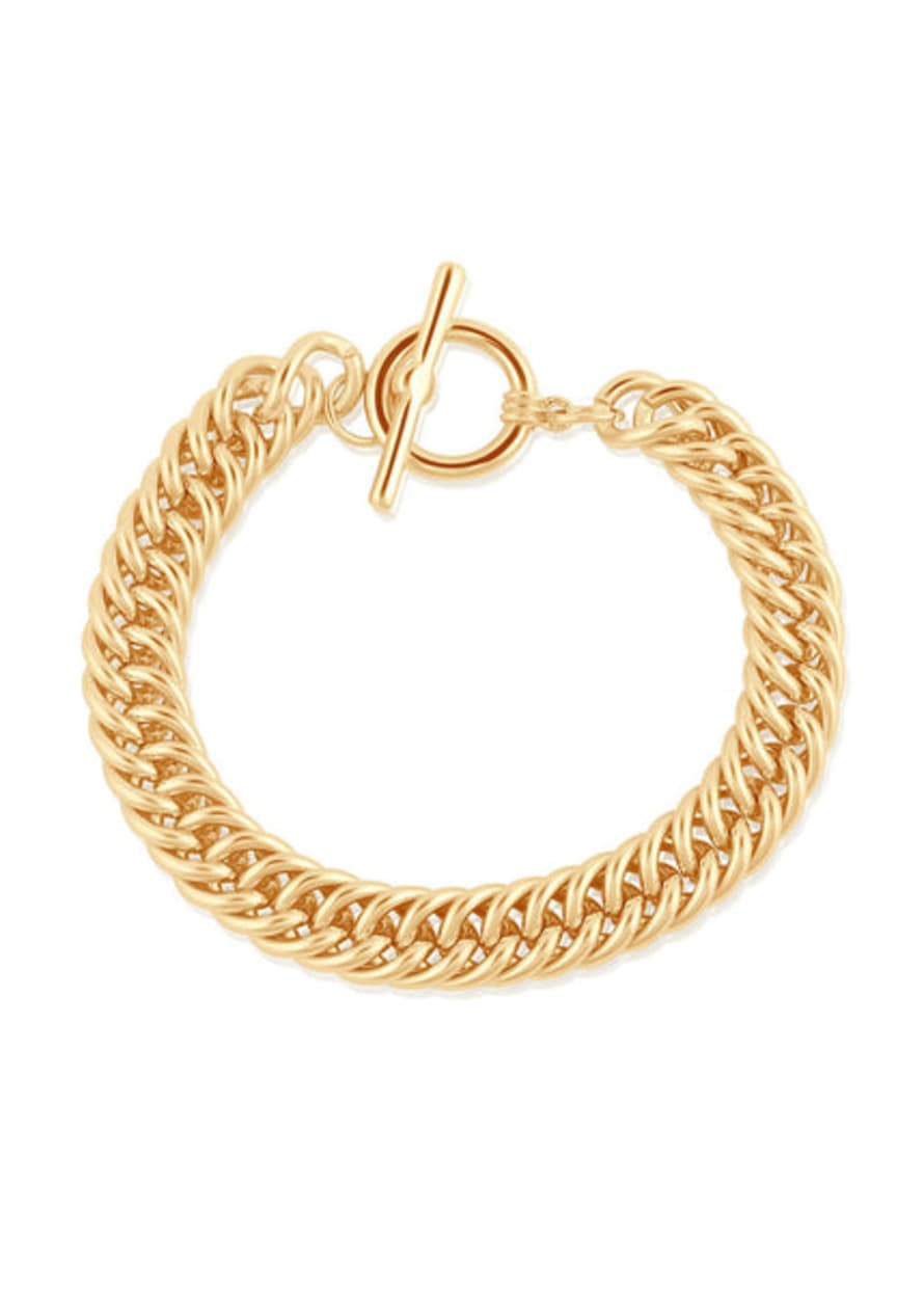 Big Metal Molly Curb Chain Bracelet - Gold
