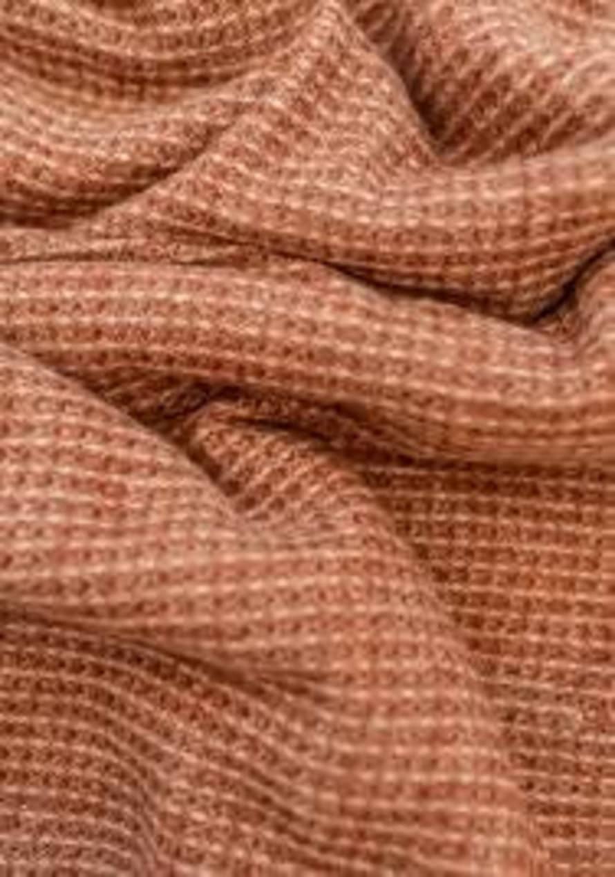 TBCo Recycled Wool Blanket Rust Waffle