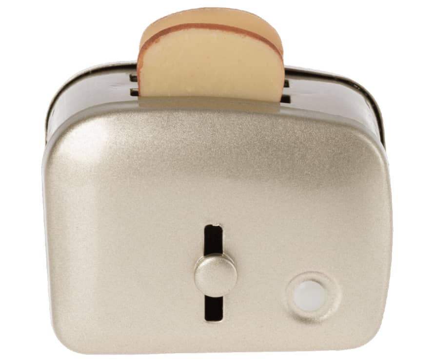 Maileg Miniature Toaster & Bread-silver