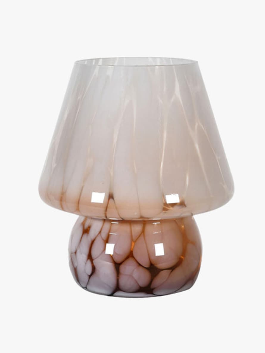 Coach House Amber Marble Effect Mushroom Lamp