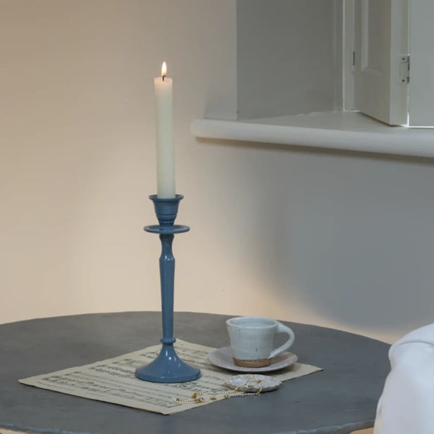 Distinctly Living Soft Blue Tall Candle Holder