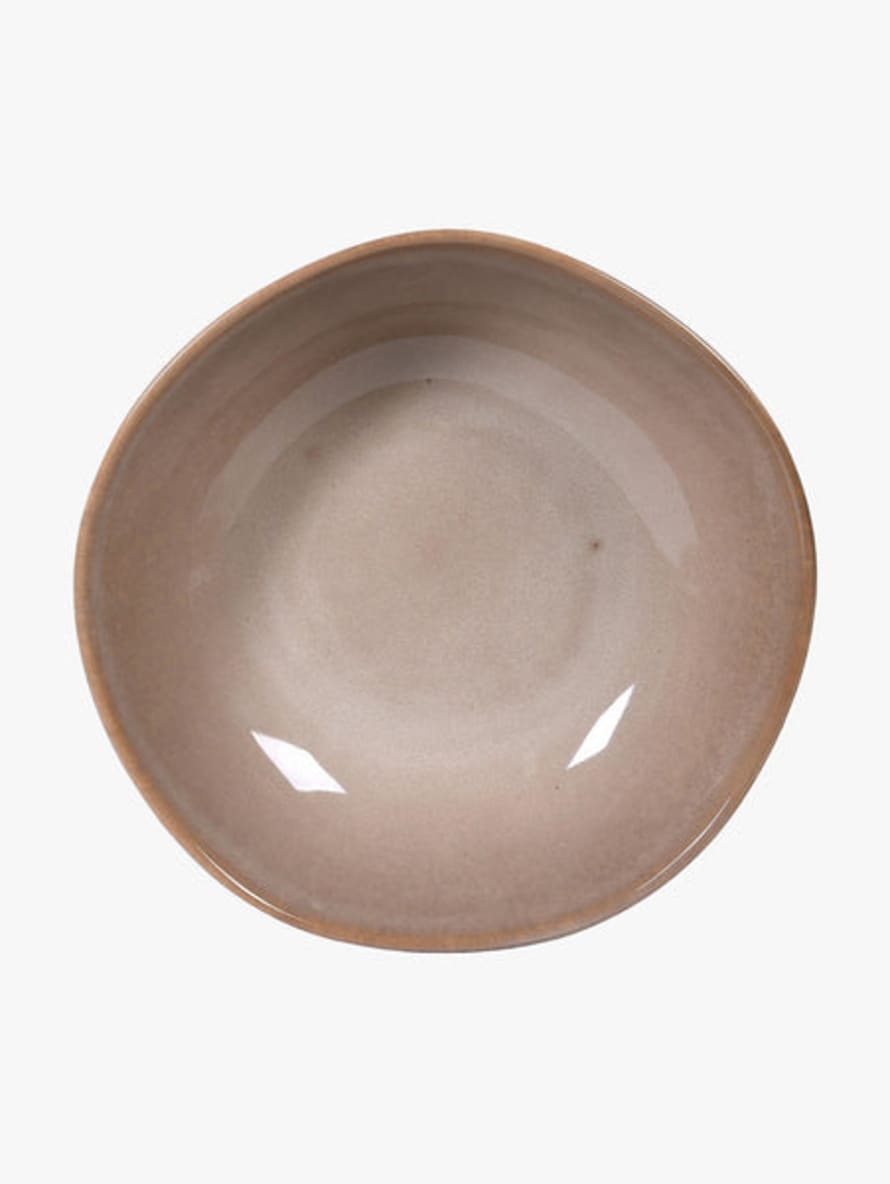 Coach House Taupe Reactive Shallow Bowl