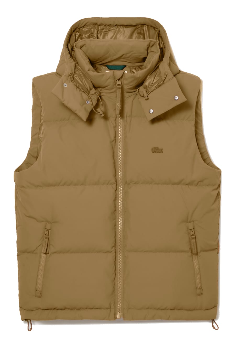 Lacoste Lacoste Padded Down Vest Crocodile Brown