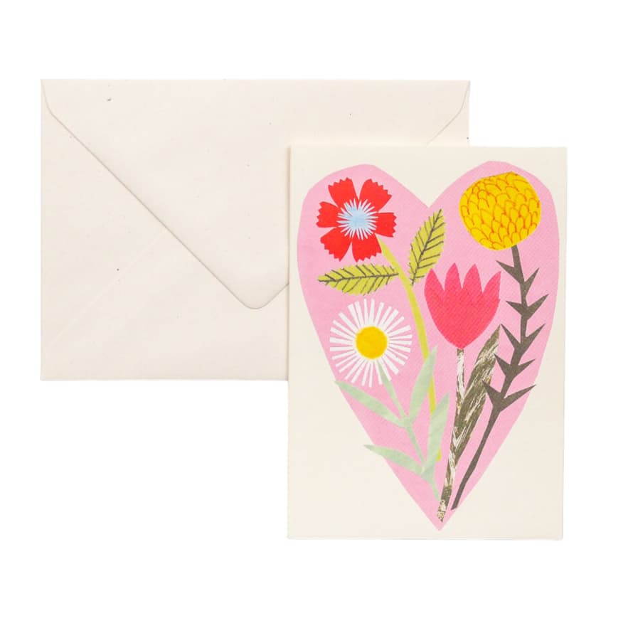 Hadley Paper Goods Card Floral Heart