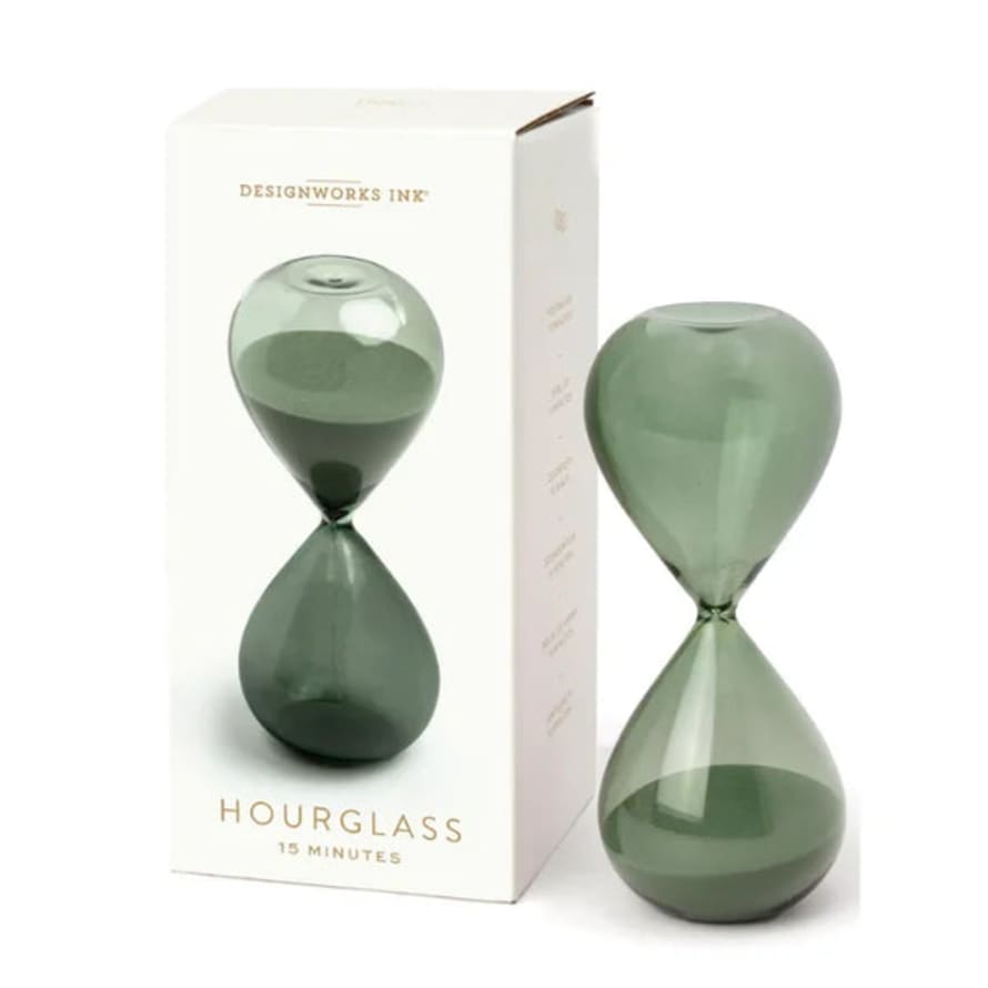 Designworks Ink Hourglass (15 Mins) - Evergreen DHGL15-1000EU