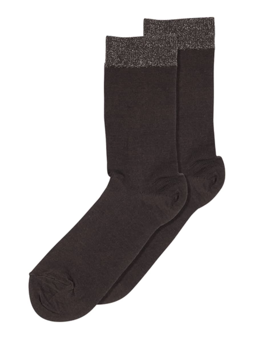 mp Denmark Wool/silk Ankle Socks - Dark Brown