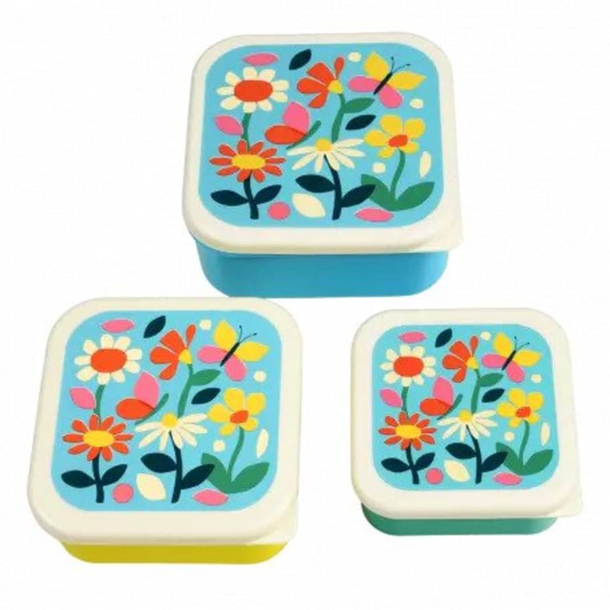 Rex London Set of 3 Butterfly Garden Snack Boxes