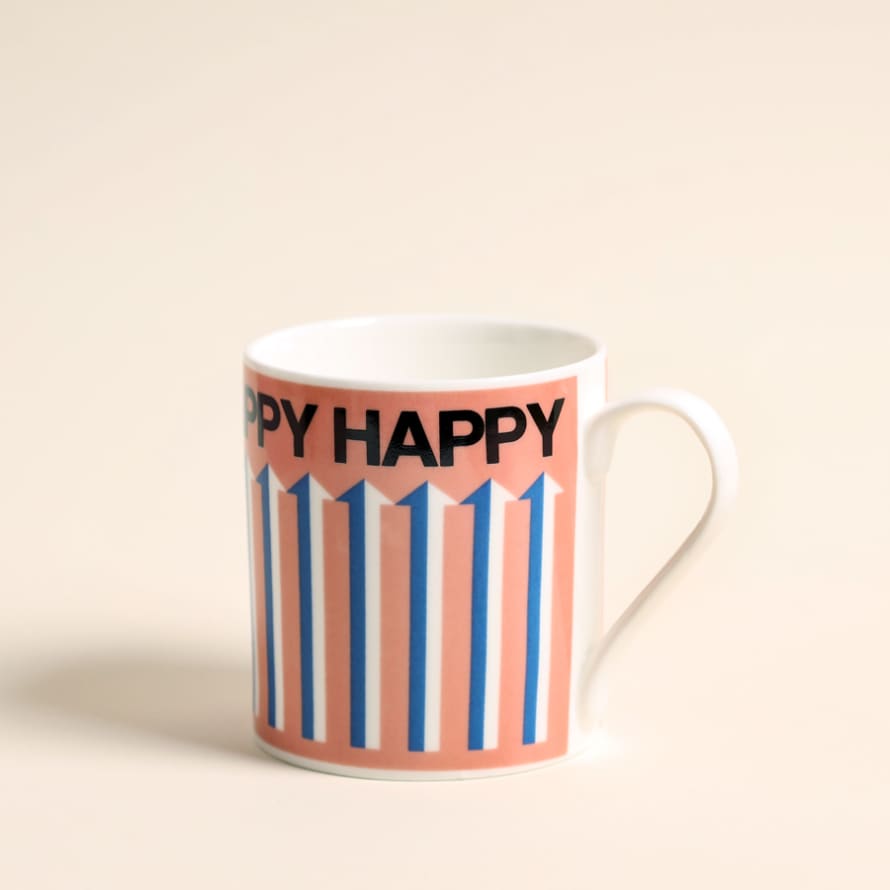Frances Collett Happy Pink China Mug 