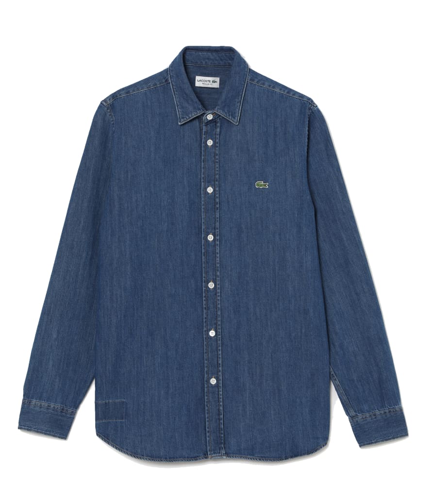 Lacoste Regular Fit Shirt Organic Cotton Denim Blue