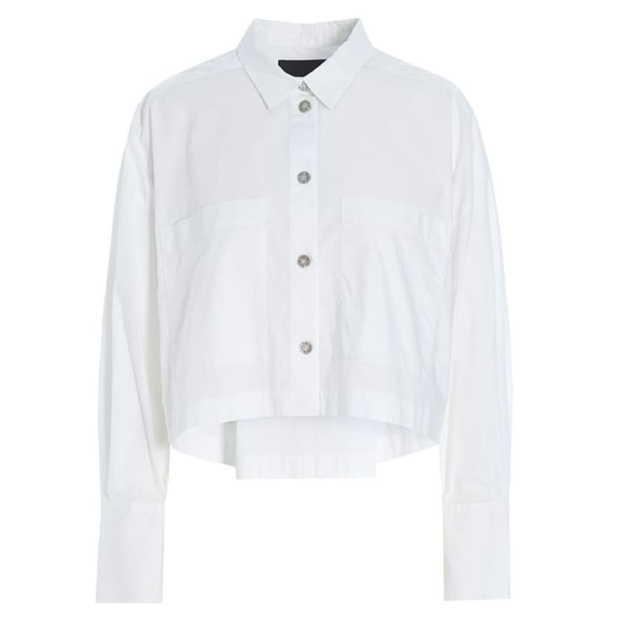 Bitte Kai Rand White Cropped Shirt - White, Xs