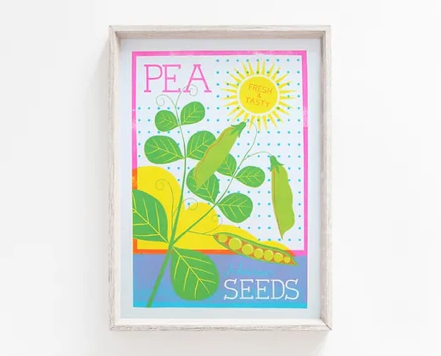 Printer Johnson Pea Seeds A4 Risograph Print