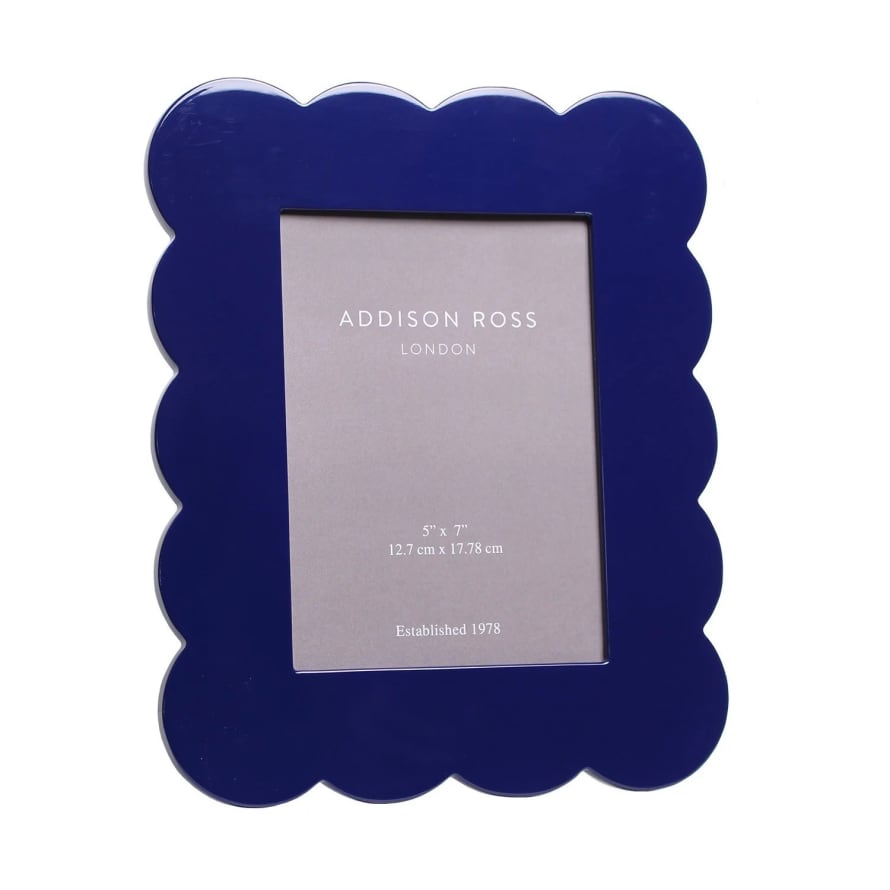 Addison Ross Navy Scalloped Lacquered Frame- 5x7