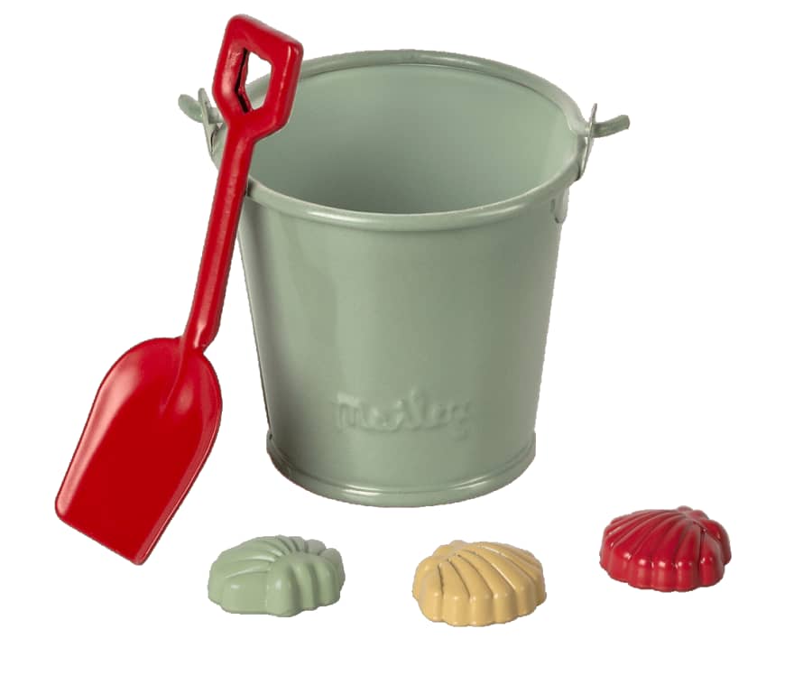 Maileg Beach Set - Shovel, Bucket And Shells