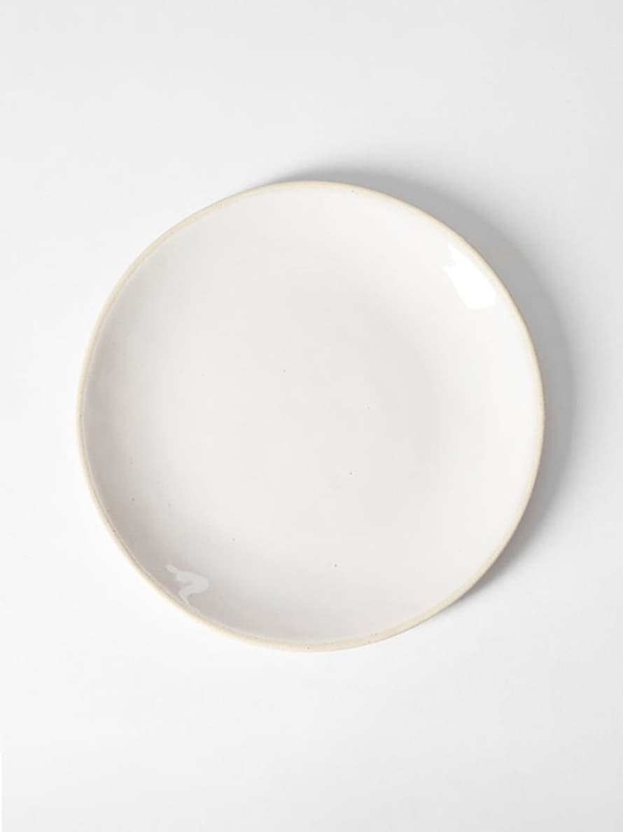 Wonki Ware  Organic Sand Side Plate In White