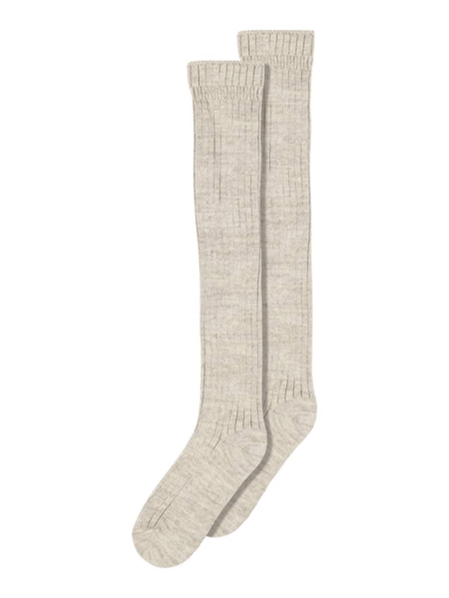 mp Denmark Megan Knee Socks - Light Brown Melange