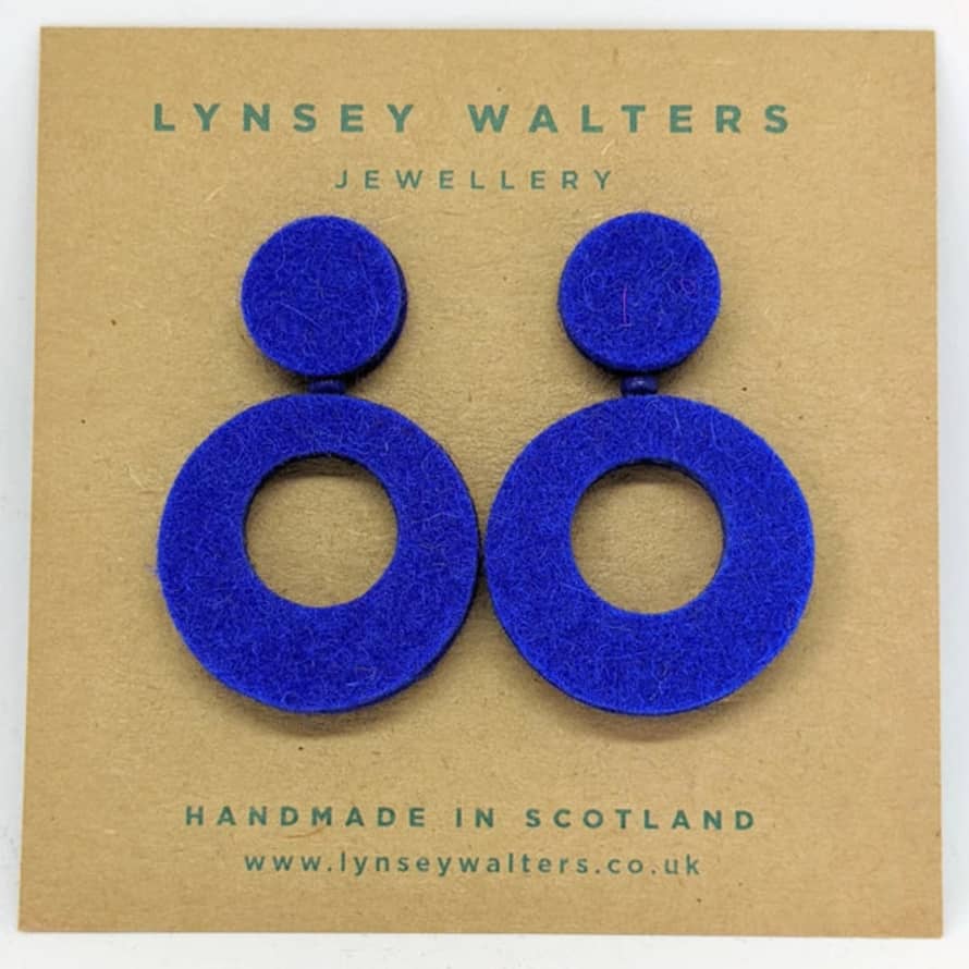 Lynsey Walters Retro Hoop Earring - New Blue