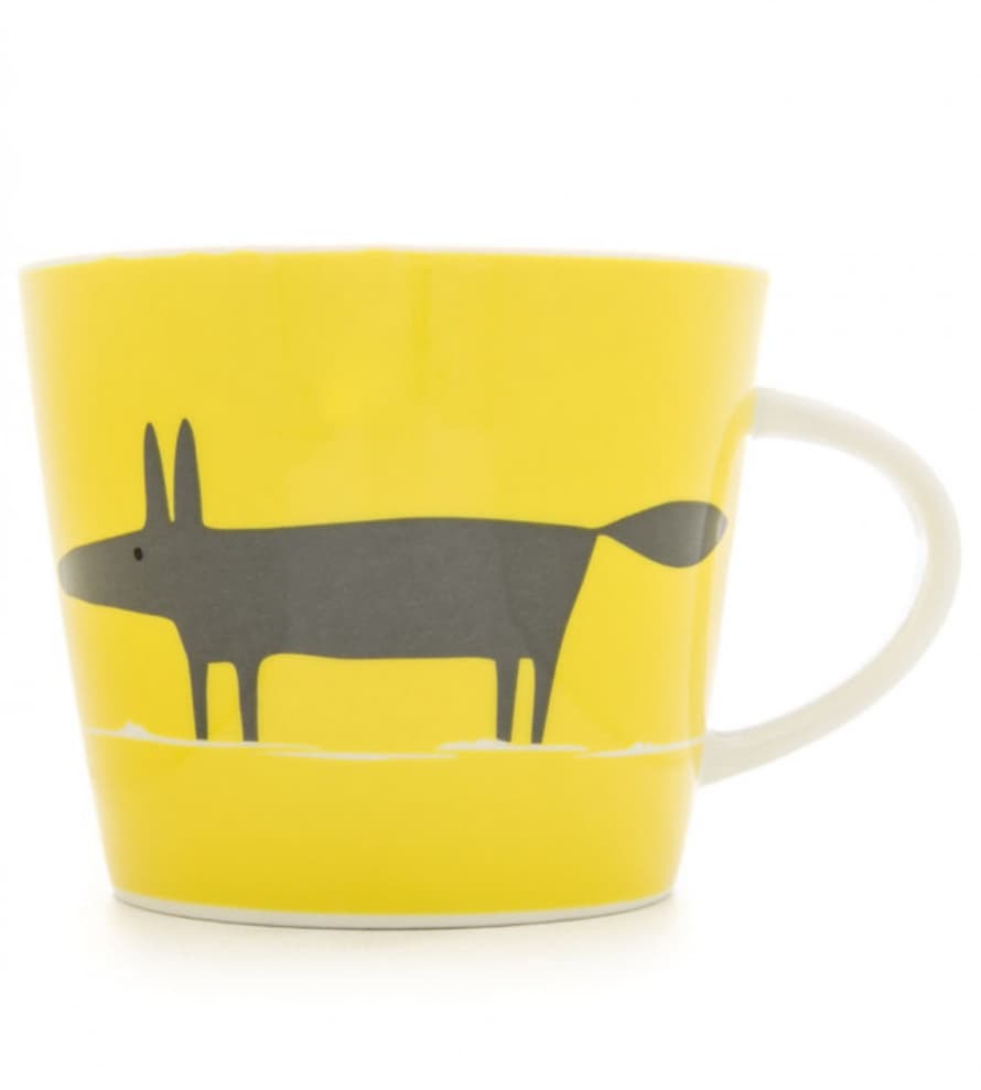 Scion Living Mr Fox Mug 350ml - Yellow / Charcoal
