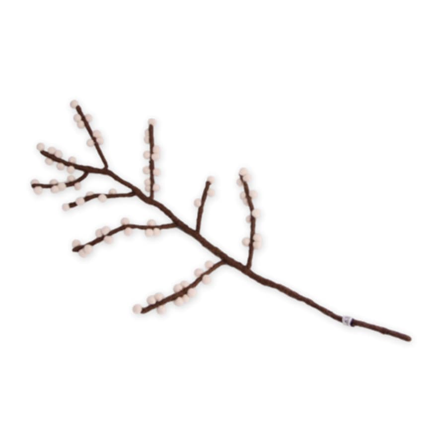 Gry and Sif Felt Branch with White Berries