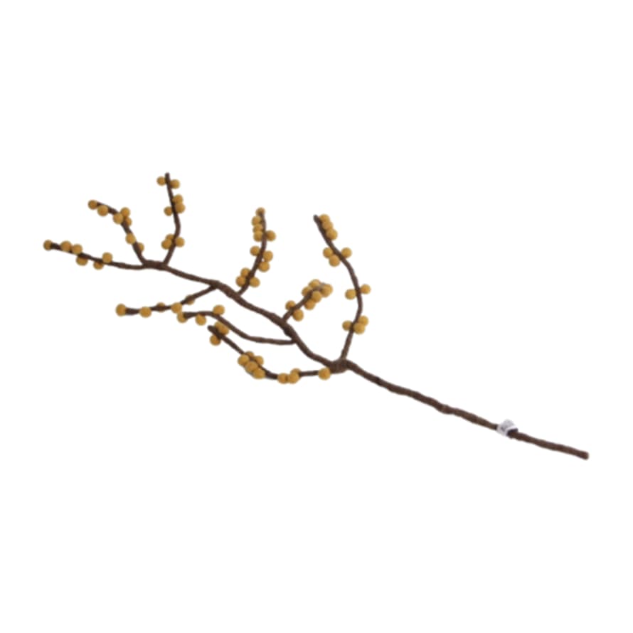 Gry and Sif Felt Branch with Yellow Berries