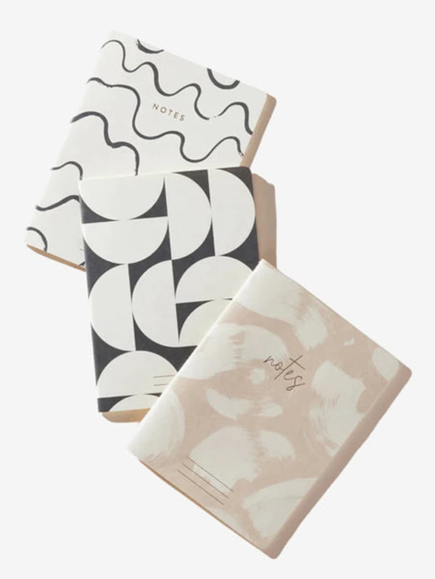 Designworks Ink Set Of 3 Flex Cover Notebooks - Natural