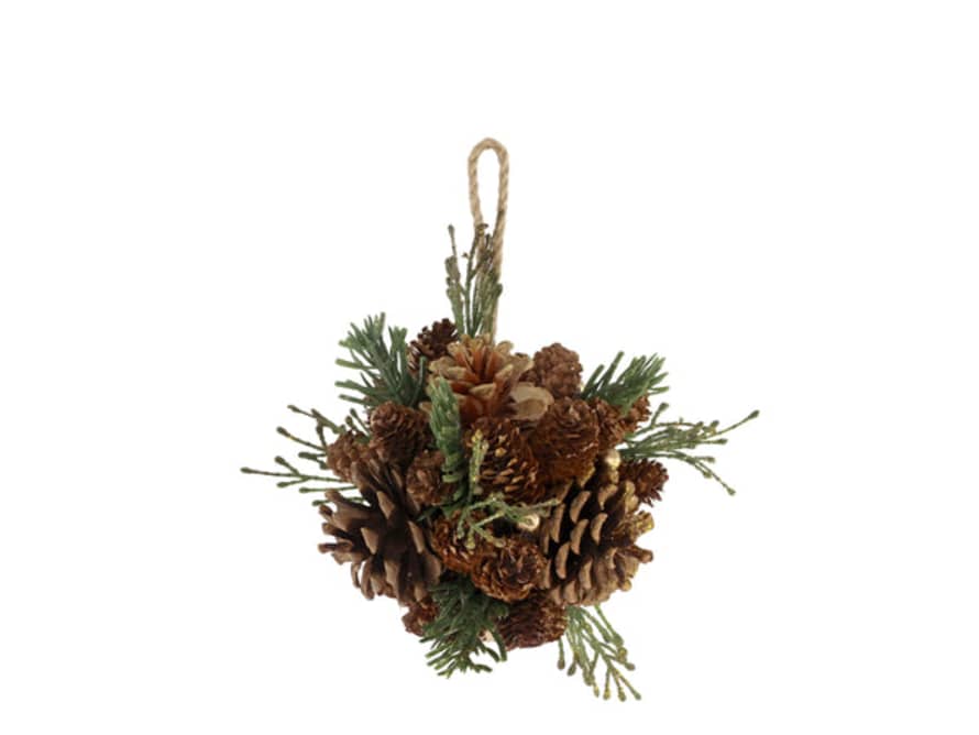 Chic Antique Frosted Hanging Pine Cone Ball