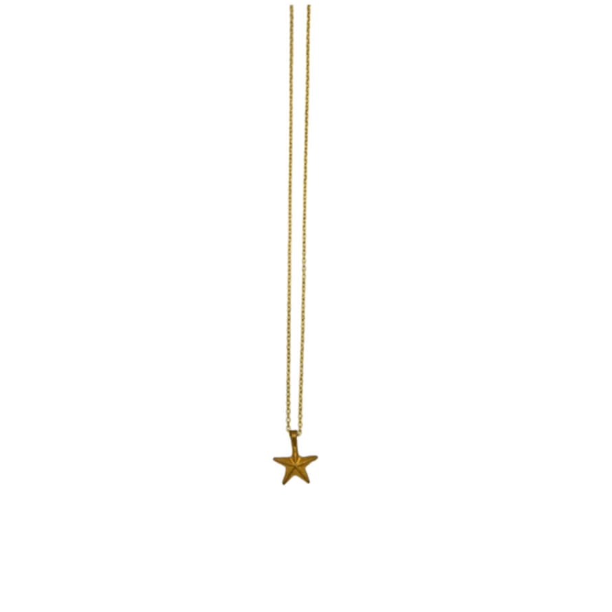 Boncoeurs Brass Star Necklace
