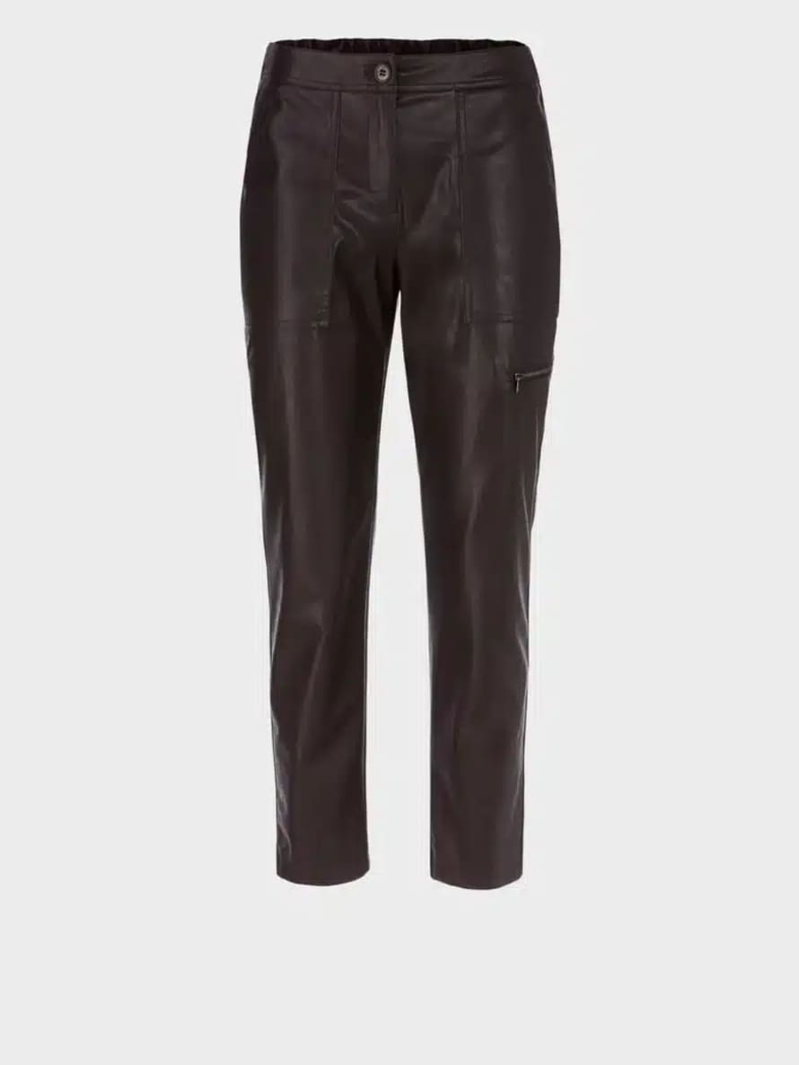 Marc Cain Franca Leather Look Trousers