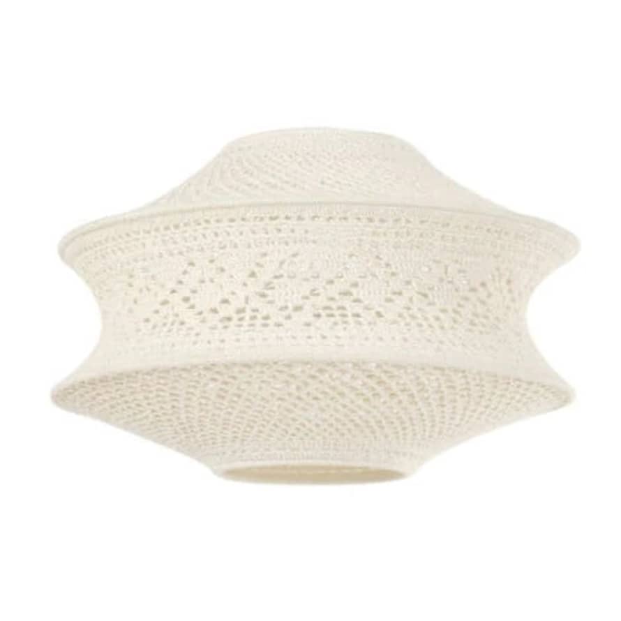 Light & Living Medium Crochet Pendent Shade Cream