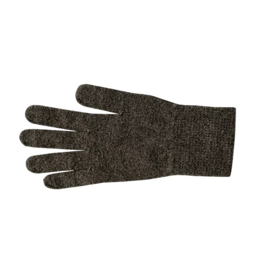 Nishiguchi Katsushita Mens Brown Merino Wool Gloves