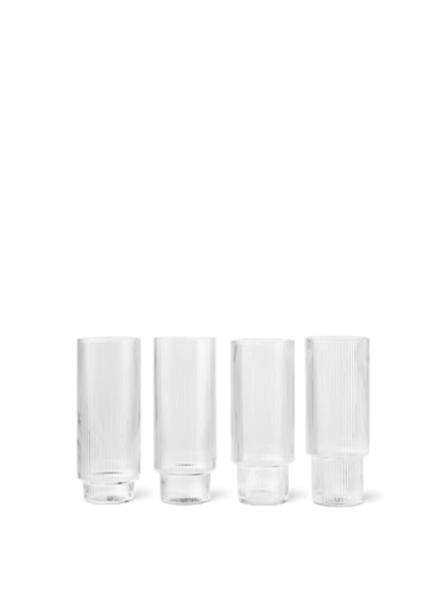 TOJO Long Drink Glasses (set Of 4) Clear