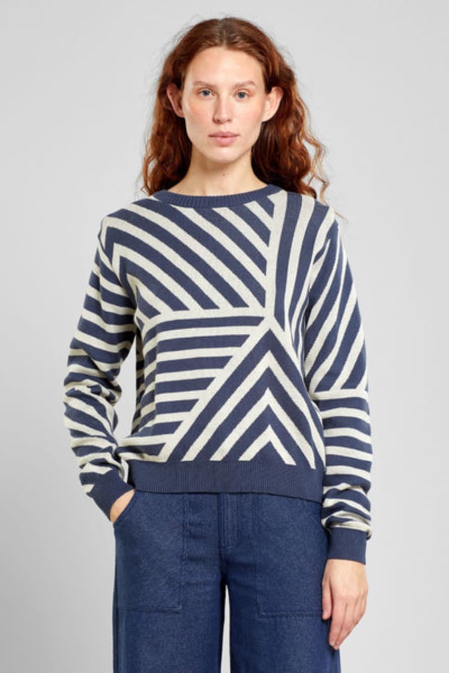 dedicated Sweater Arendal Mountain Line Ombre Blue