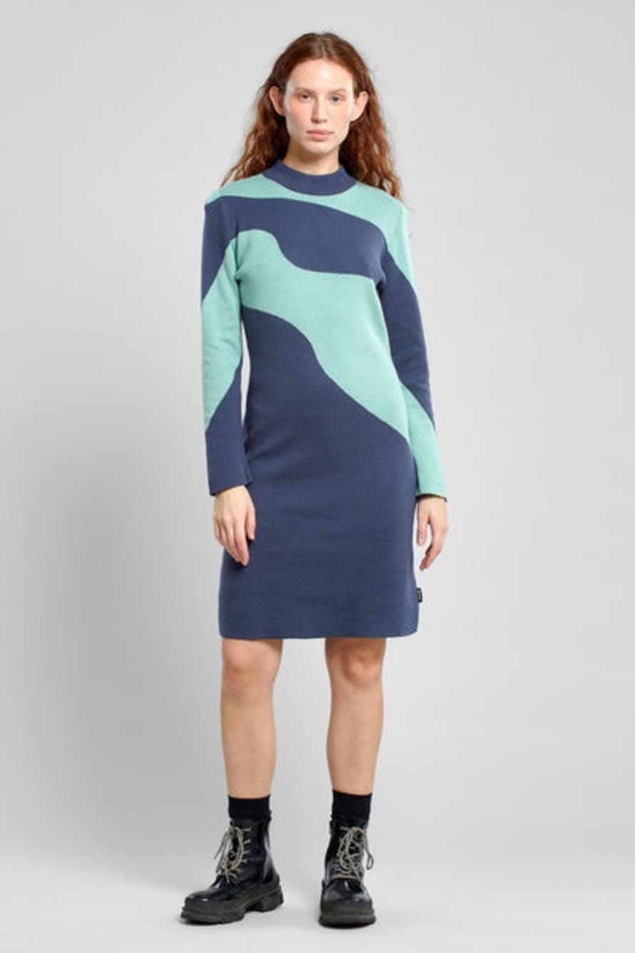 dedicated Dress Lo Flowy Blocks Ombre Blue/Granite Green