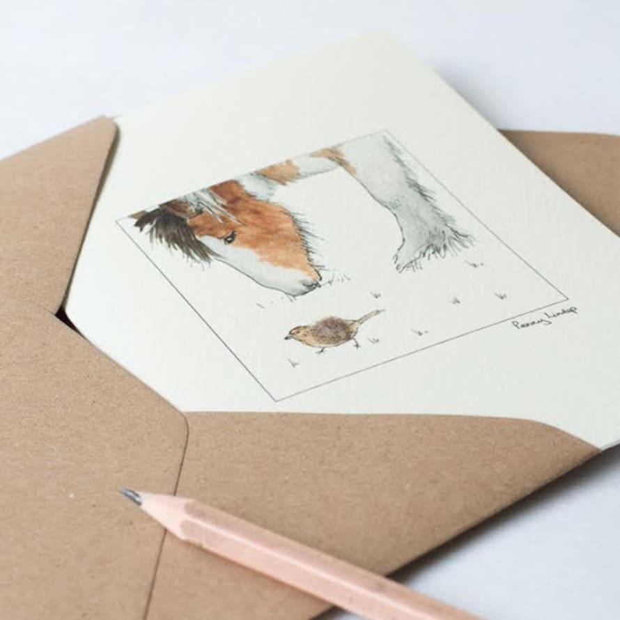 Papersheep Horse And Sparrow Card