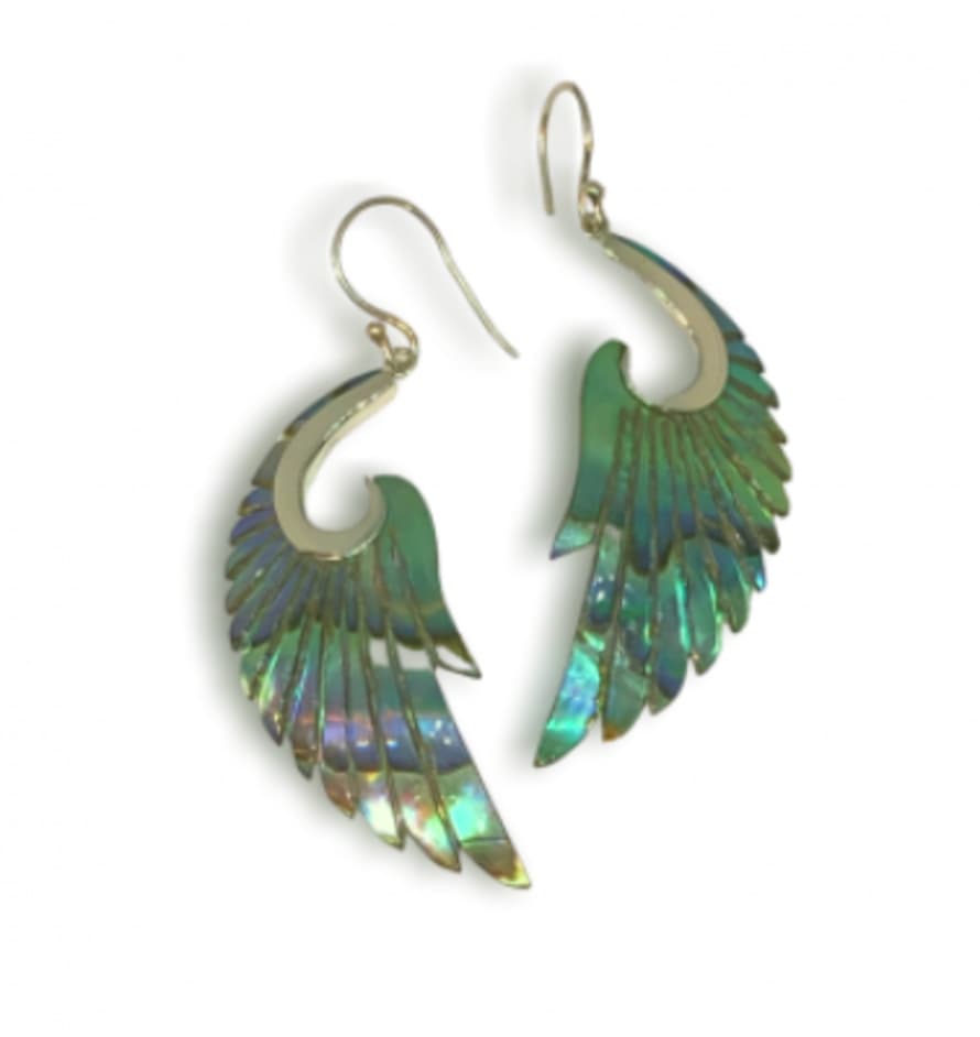 Angel Jewellery Paua Wing Earrings