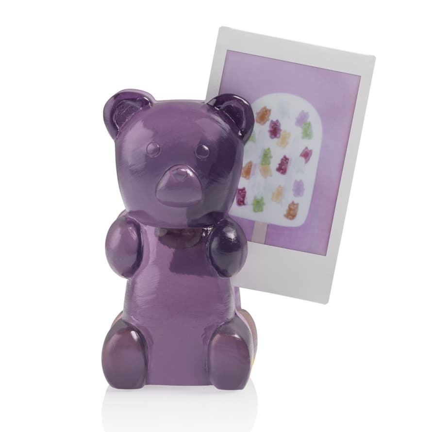 Bitten Design Candy Bear Photo Holder - Popping Purple