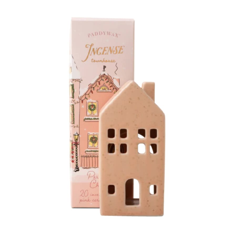 Paddywax Pink Incense Town House - Persimmon & Chestnut (Inc 20 Cones)