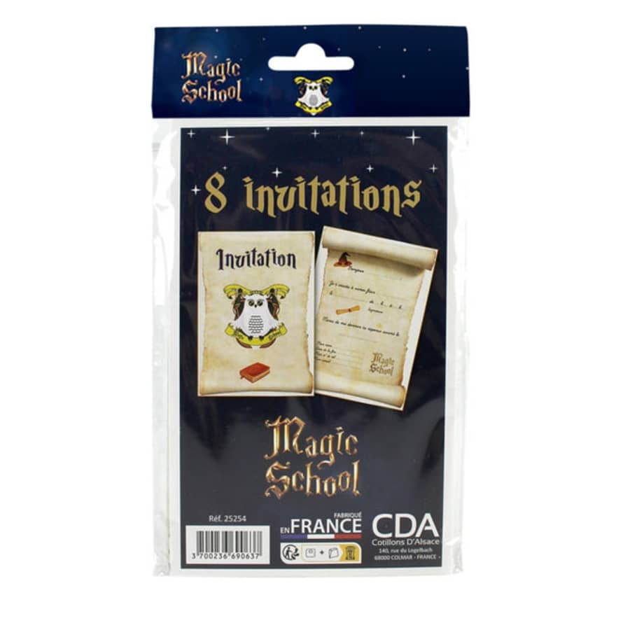 Cotillons D Alsace Invitations Magic School X8