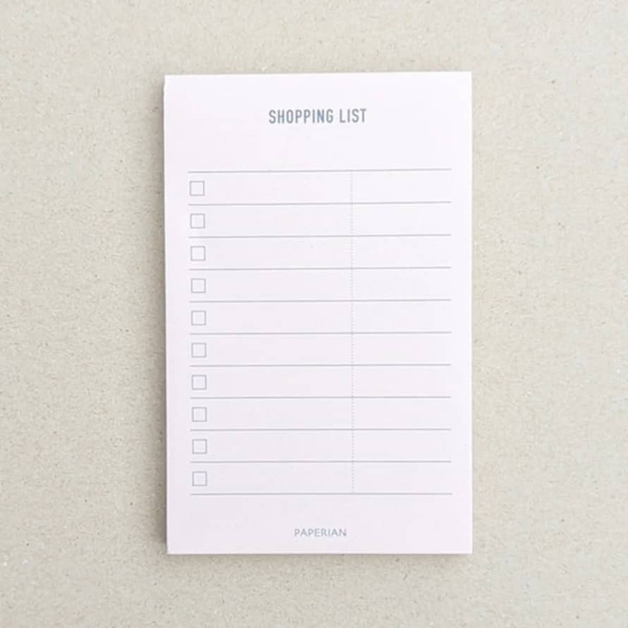 Paperian Shopping List Memo Pad