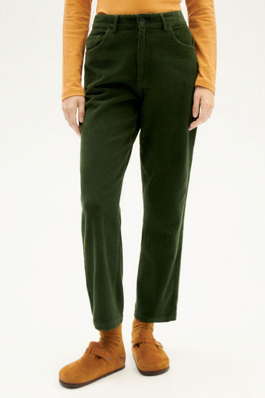 Thinking Mu Bottle Green Corduroy Nele Pants